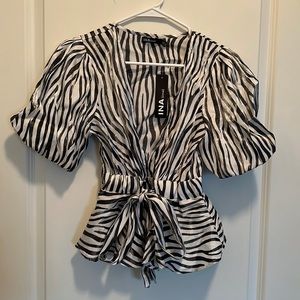 Shimmer Zebra Blouse